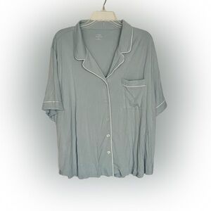 Cozy Earth Bamboo Stretch-Knit Pajama Set Shortsleeve W Short Size XXL NWT Blue